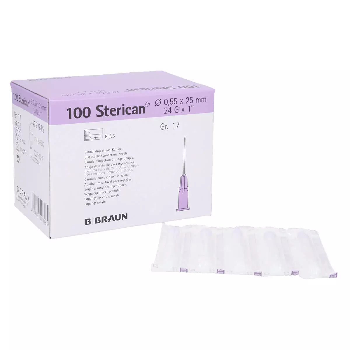 Sterican® Gr. 17, G 24 x 1/ ø 0,55 x 25 mm, lila