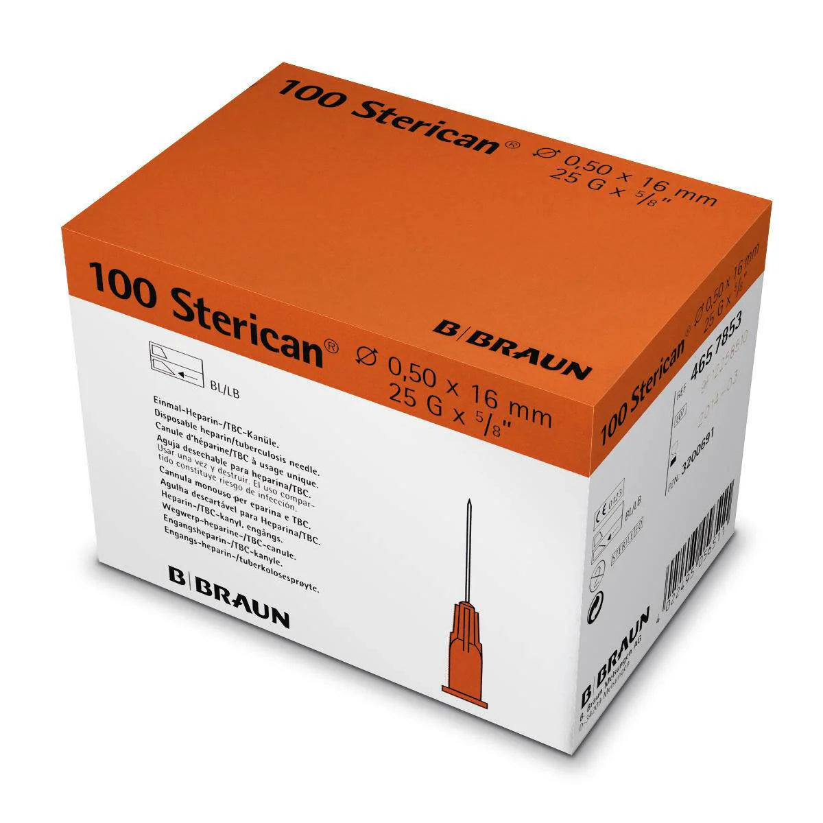 Sterican® 25G, 0.50 x 16 mm, orange