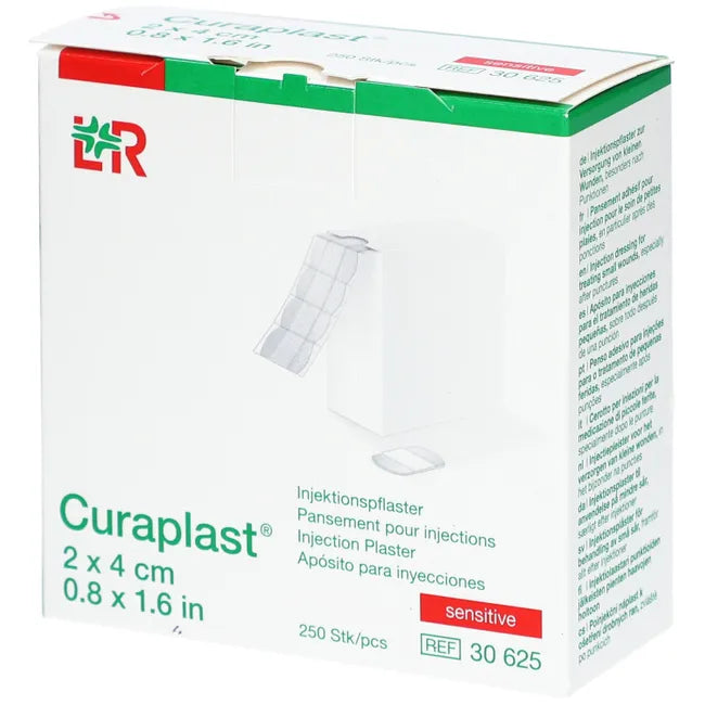 Curaplast sensitive Injektionspflaster, 2x4cm, auf Rolle, hautfarben