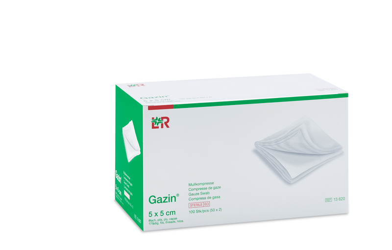 Gazin Mullkompresse steril, 5x5cm, 8f, 17fdg