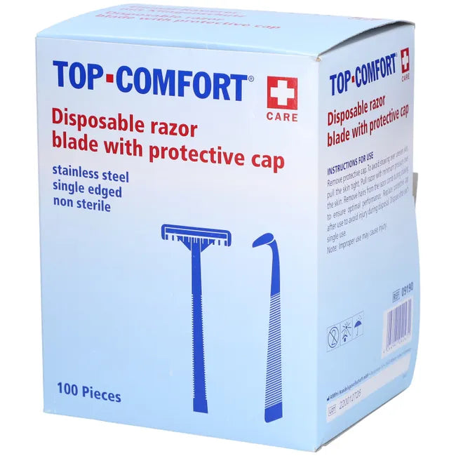 TOP-COMFORT Einmal-Rasierer, einschneidig, blau